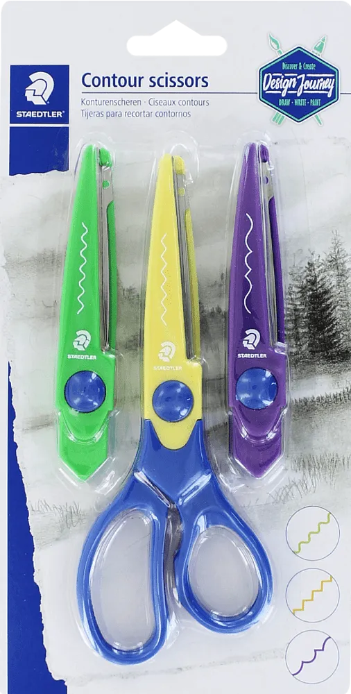 Contour scissors "Design Journey" 3 pcs