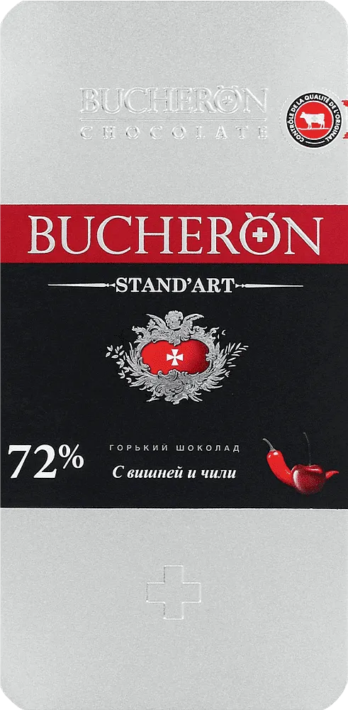 Chocolate bar with cherry & chili pepper "Bucheron Stand Art " 100g
