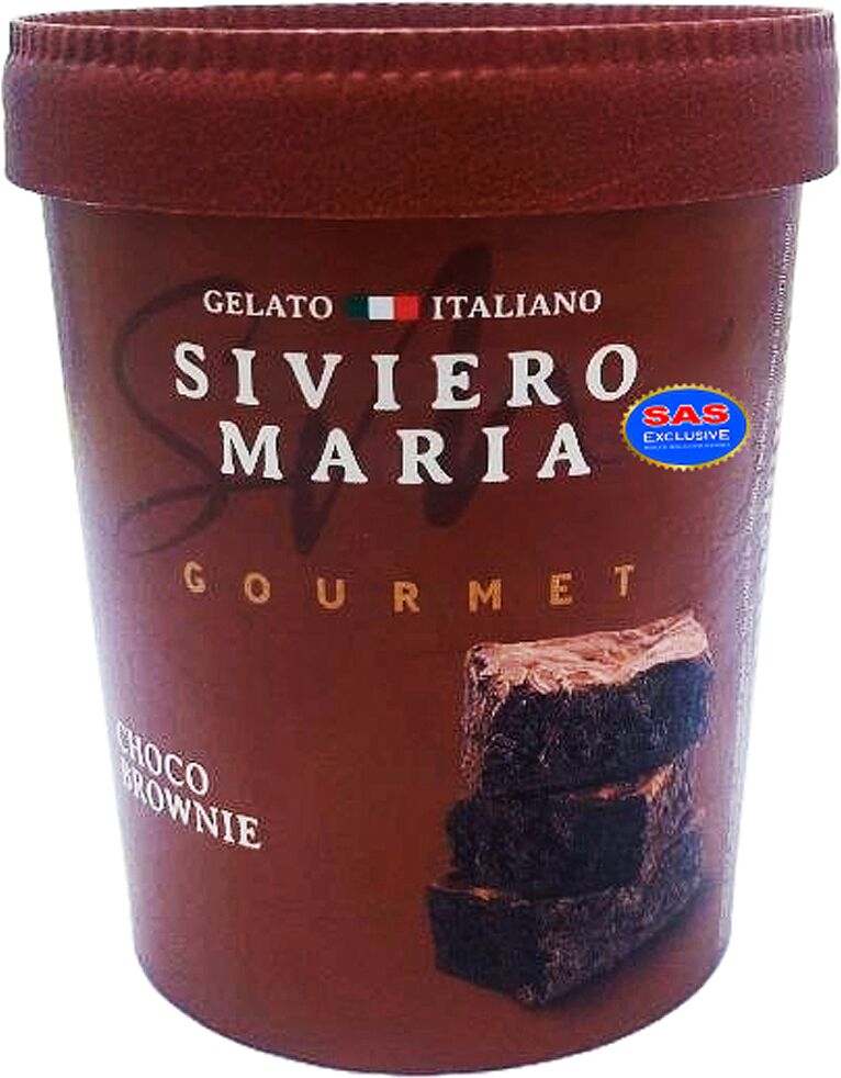 Мороженое шоколадное "Siviero Maria Gourmet Choco Brownie" 300г