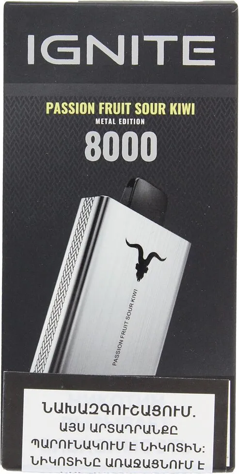 Electric pods with passion fruit & kiwi flavor "Ignite" 8000 puffs
