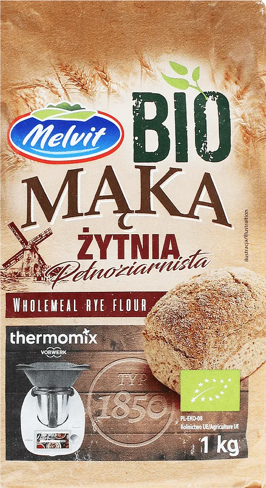 Rye flour "Melvit Bio" 1kg
