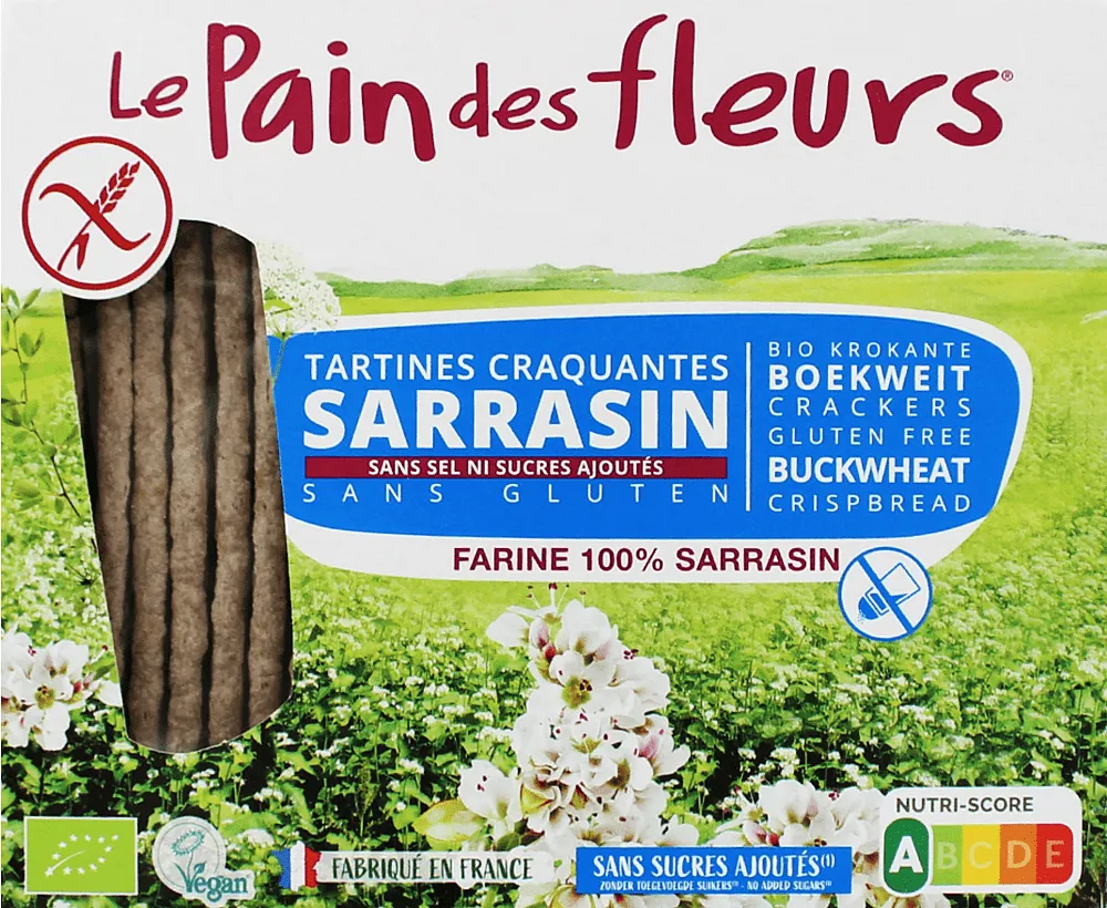 Buckwheat crispbreads "Le Pain Des Fleurs Sarrasin Organic" 150g
