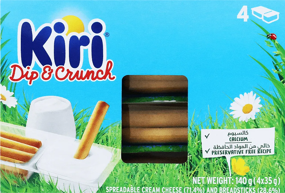 Cream cheese & breadsticks "Kiri Dip & Crunch" 140g
