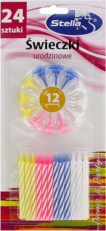Birthday candle "Stella" 24pcs