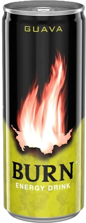 Energy carbonated guava flavored drink "Burn" 250ml
