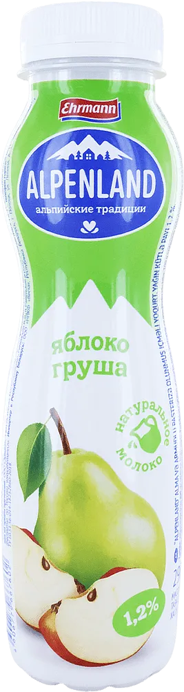 Ըմպելիք յոգուրտային խնձորով և տանձով «Epica Alpenland» 290գ, յուղայնությունը՝ 1.2%