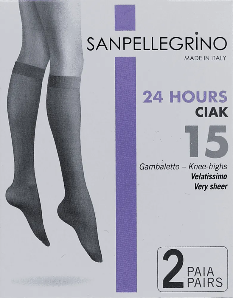 Beige knee-high stockings "Sanpellegrino Antilope 15 Den" 2 pair
