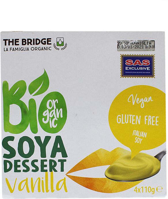 Soya dessert with vanilla flavour "The bridge" 4x110g, Gluten free
