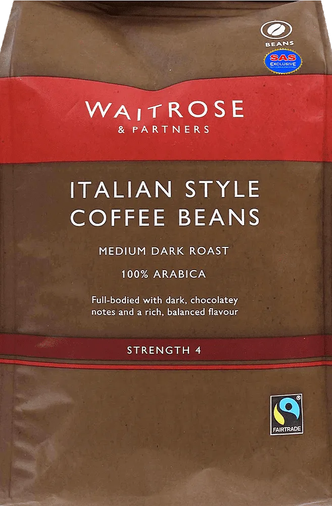 Սուրճ հատիկավոր «Waitrose & Partners Italian Style» 454գ