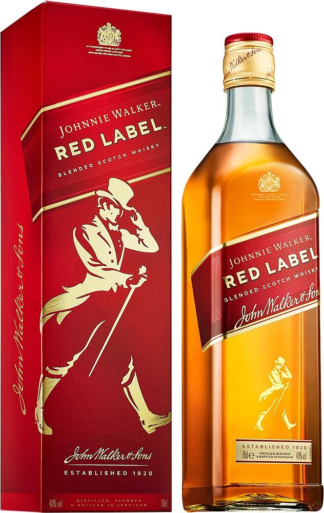 Whiskey "Johnnie Walker 4 Red Label Old"  1l   