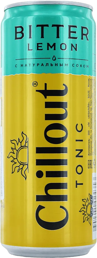 Ըմպելիք ոչ ալկոհոլային կիտրոնի «Chillout Bitter Lemon Tonic» 0․33լ
