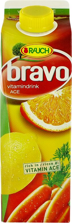 Сок "Rauch Bravo" 1л Апельсин, лимон и морковь