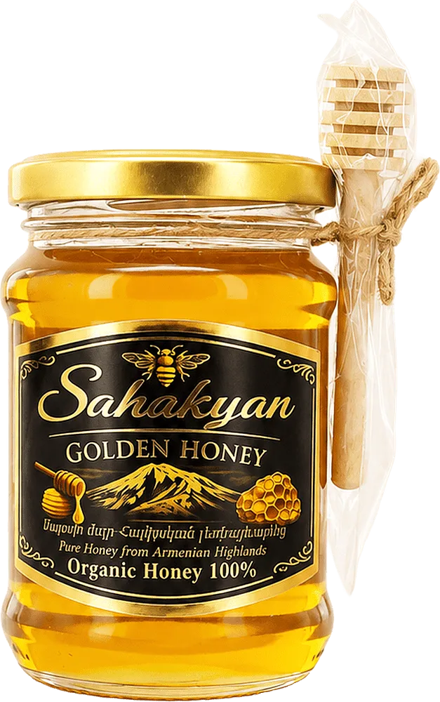Մեղր օրգանական «Sahakyan Golden Honey Luxury Edition Organic» 320գ
