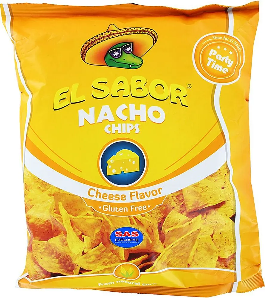 Cheese flavored chips "EL Sabor Nacho" 225g 