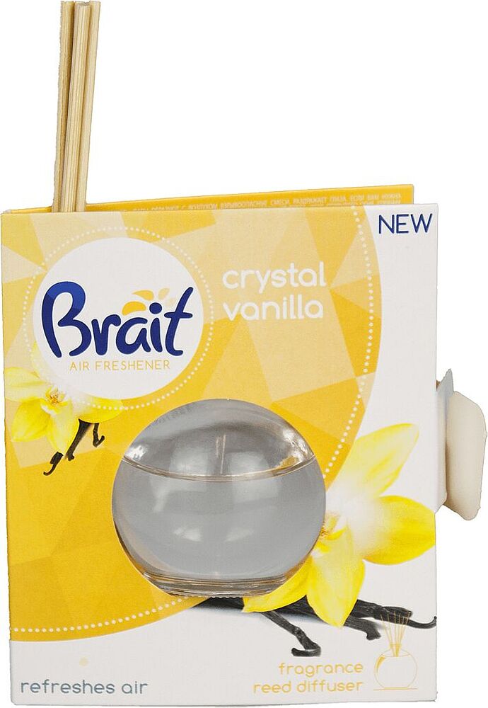 Освежитель воздуха и ротанговые палочки "Brait Crystal Vanilla" 40мл