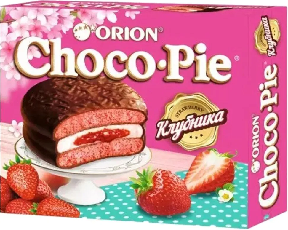 Cookies with strawberry filling "Orion Choco Pie" 360g
