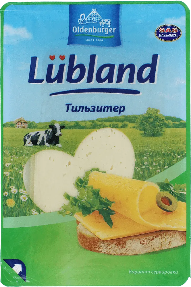 Sliced tilsiter cheese "Oldenburger Lubland" 125g

