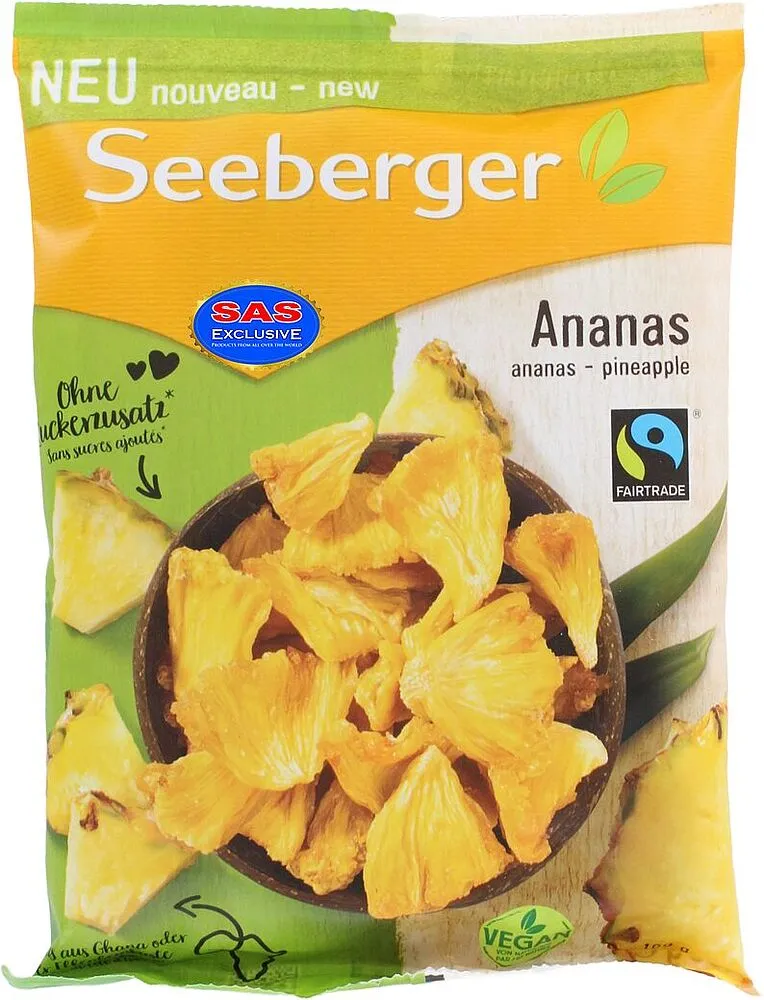 Dried fruit "Seeberger" 100g Pineapple
