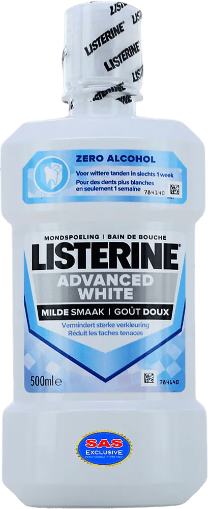 Ополаскиватель для полости рта "Listerine Advanced White" 500мл