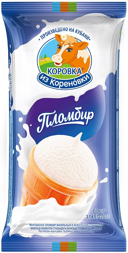 Vanilla ice-cream  "Korovka Korenovki" 100g