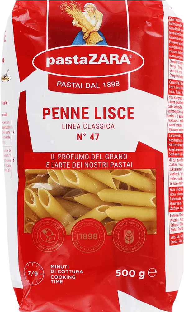 Pasta ''Pasta Zara Penne Lisce № 47'' 500g