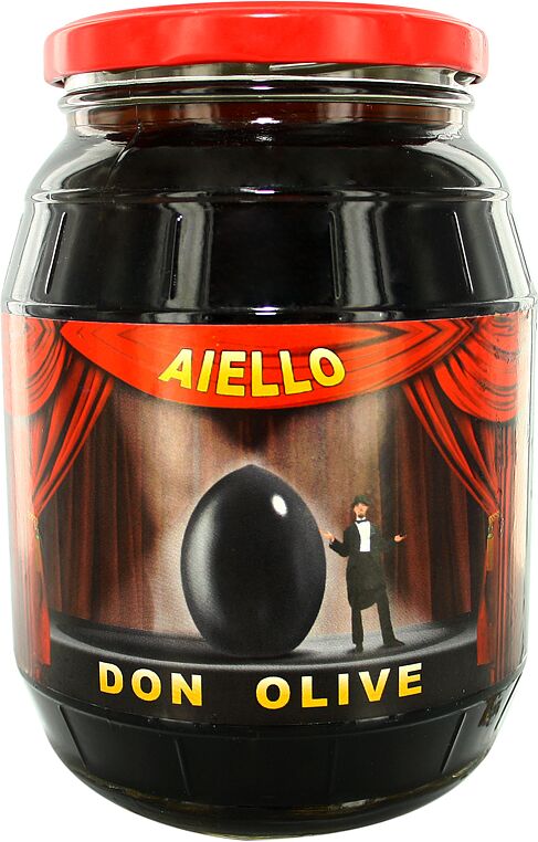Оливки черные с косточкой ''Aiello Don Olive'' 920г