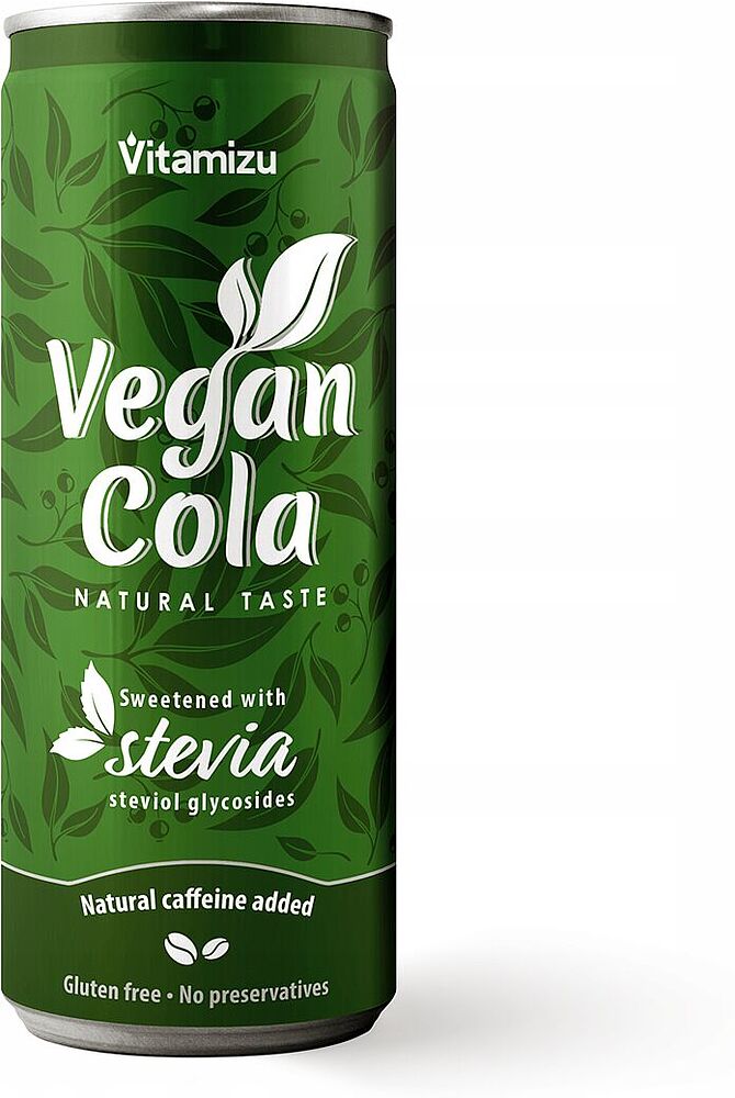 Գազավորված ոչ ալկոհոլային ըմպելիք «Vitamizu Vegan Cola» 0.33լ