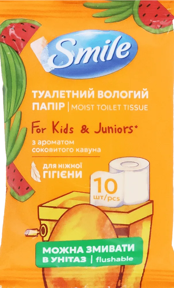 Զուգարանի թուղթ խոնավ «Smile For Kids & Juniors» 10 հատ
