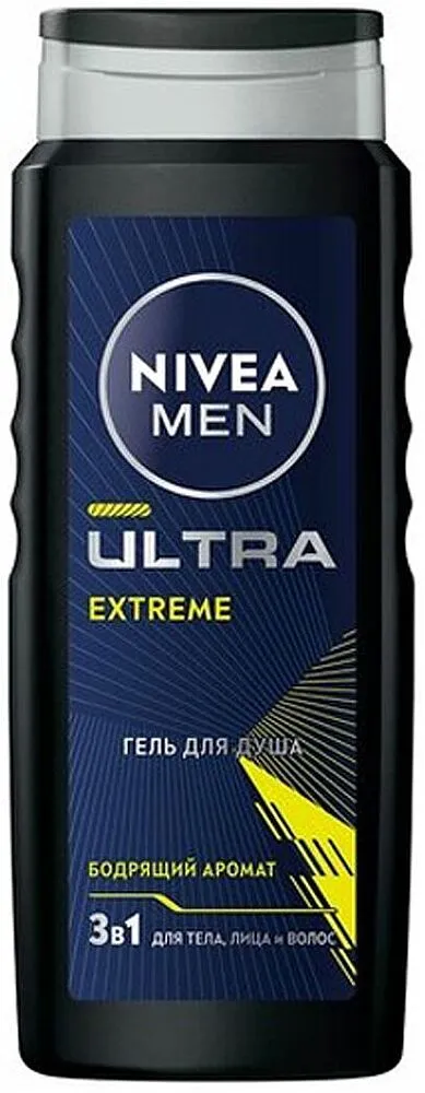 Լոգանքի գել «Nivea Men Ultra Extreme» 500մլ
