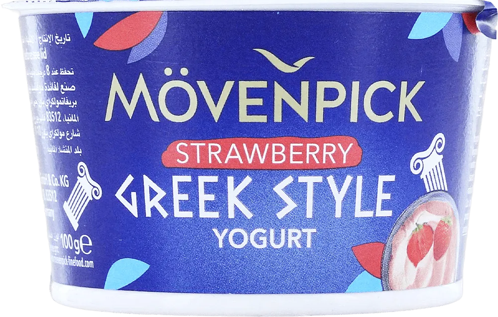 Greek strawberry yoghurt "Movenpick Greek Style" 100g, fat content: 5%
