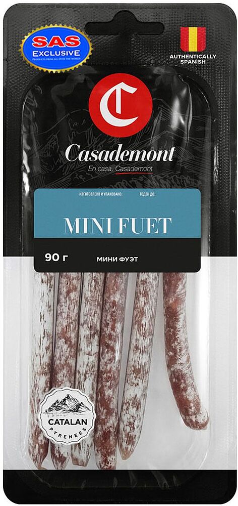Երշիկ հում-պաղեցված «Casademont Mini Fuet» 90գ