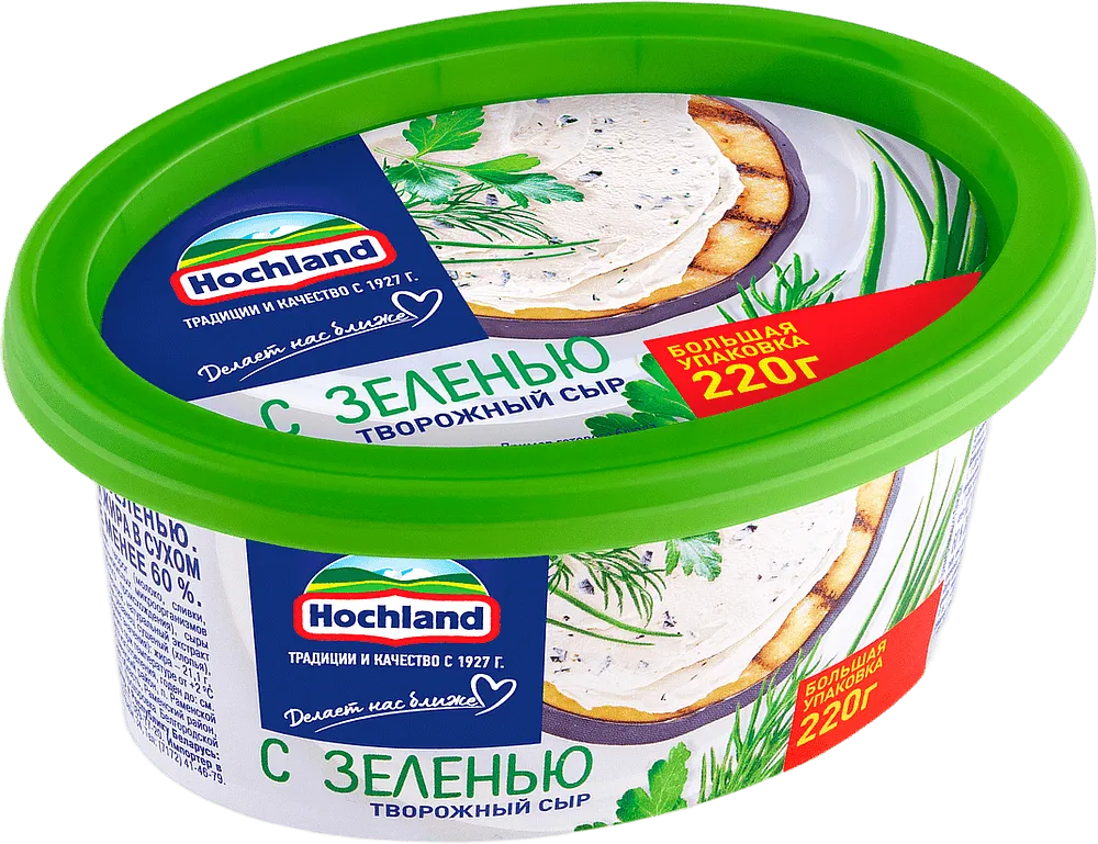 Պանիր կաթնաշոռային կանաչիներով «Hochland» 220գ