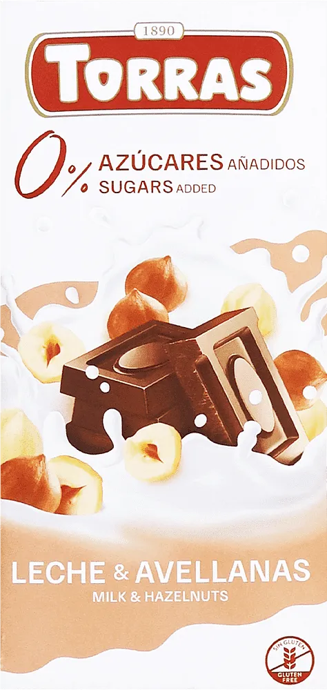 Chocolate bar with hazelnuts "Torras Leche & Avellanas" 75g