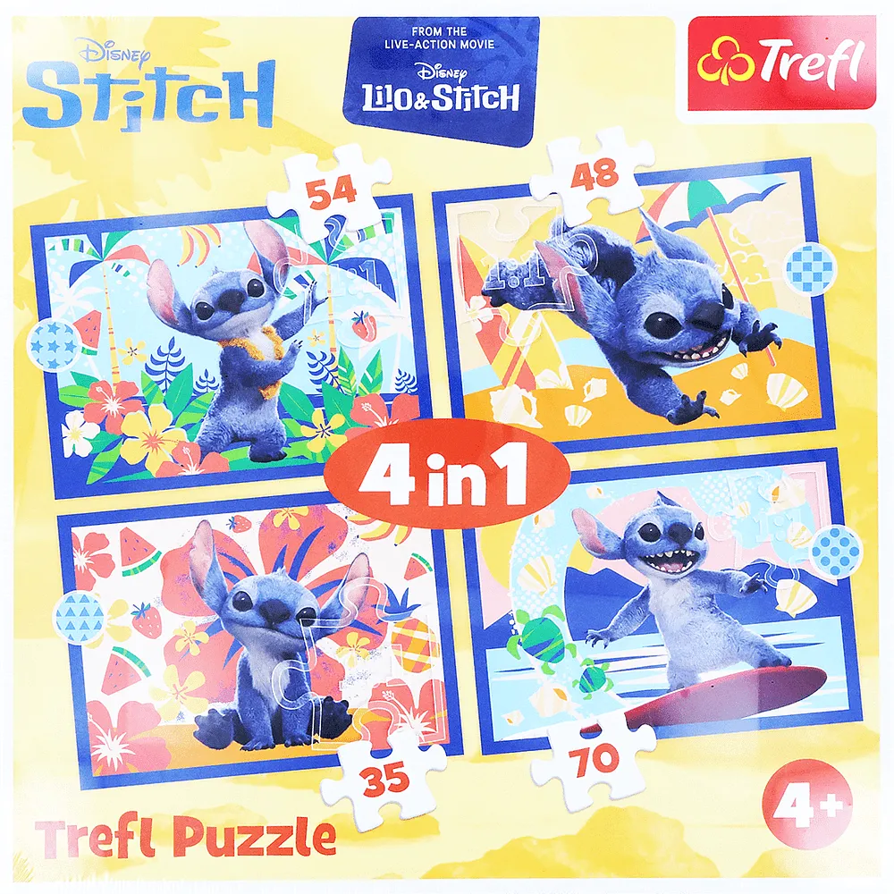 Пазл "Trefl Disney Lilo & Stitch 4 in 1"