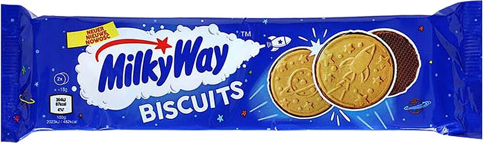 Թխվածքաբլիթ կաթնային շոկոլադով «Milky Way» 108գ
