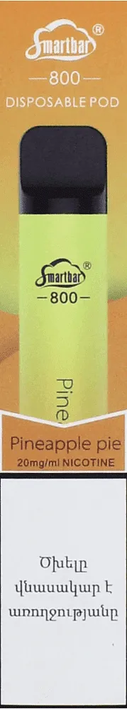 Electric pods with lemon tea flavor "Smartbar Pineapple Pie" 800 puffs
