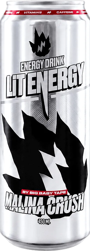 Energy carbonated raspberry drink "Lit Energy" 0.45l
