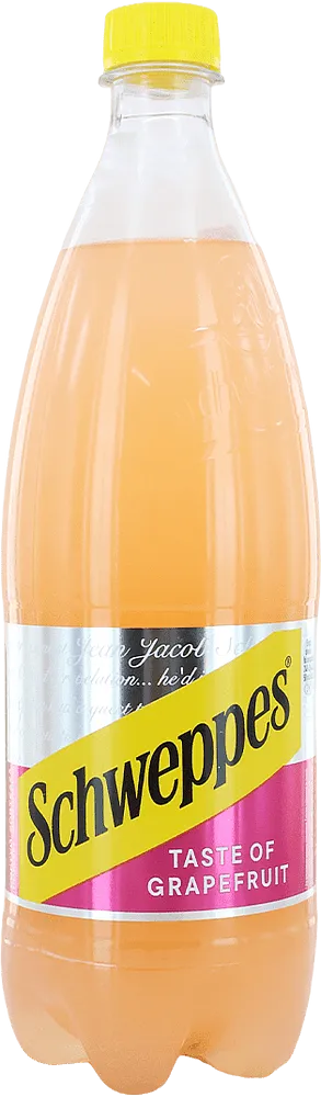 Refreshing carbonated grapefruit flavored drink "Schweppes Grapefruit" 1l
