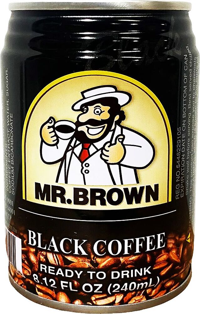 Кофе холодный "Mr.Brown Black" 240мл