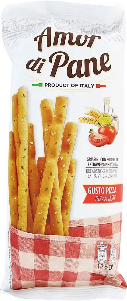 Breadsticks with pizza flavor "Amor Di Pane" 125g
