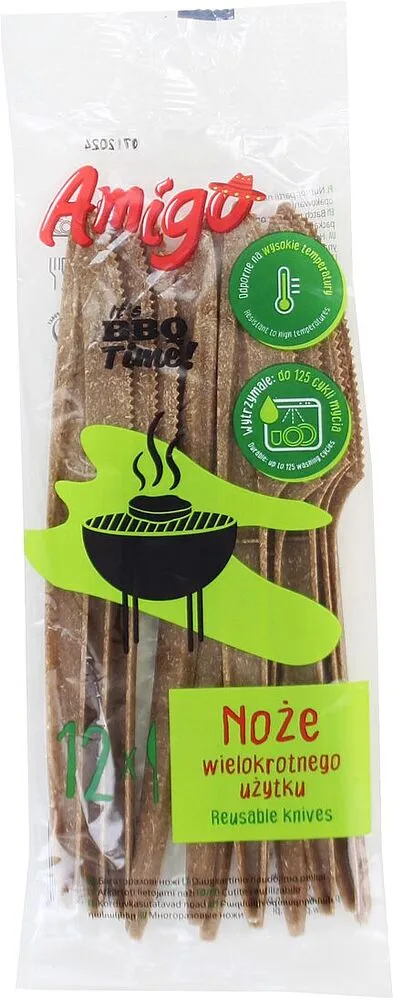 Disposable knives "Amigo Eco" 12pcs
