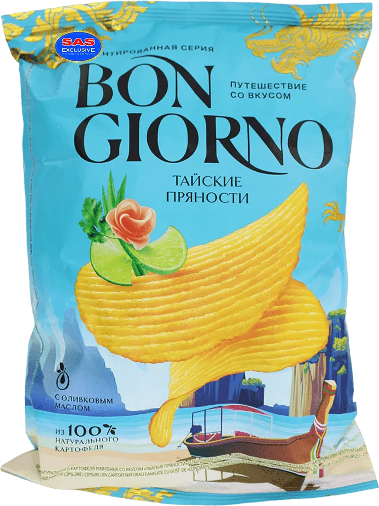 Chips with spice flavor "Bon Giorno" 120g
