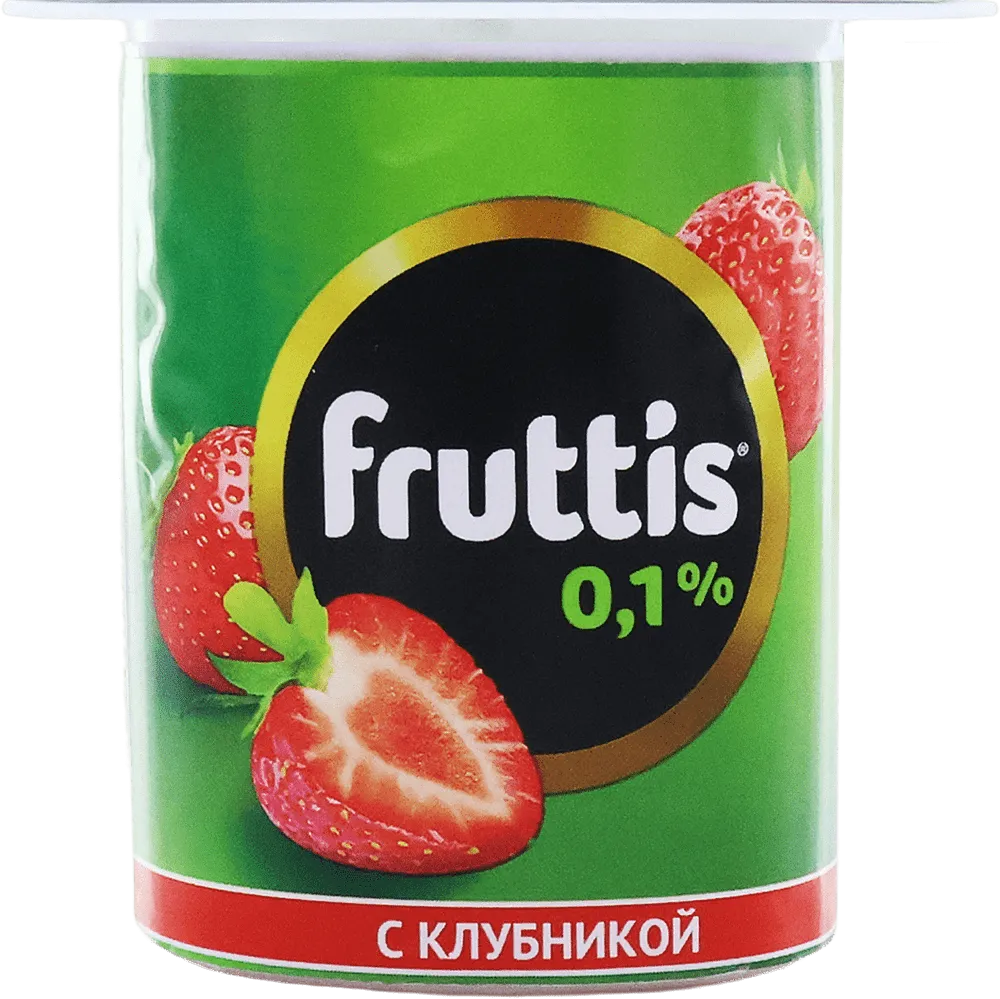 Յոգուրտային արտադրանք ելակով «Campina Fruttis» 110գ, յուղայնությունը՝ 0.1%