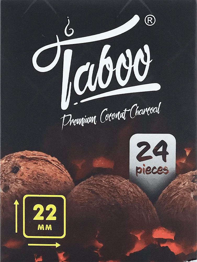 Hookah charcoal "Taboo Premium" 24 pcs
