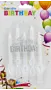 Birthday candle "Happy Birthday" 5 pcs