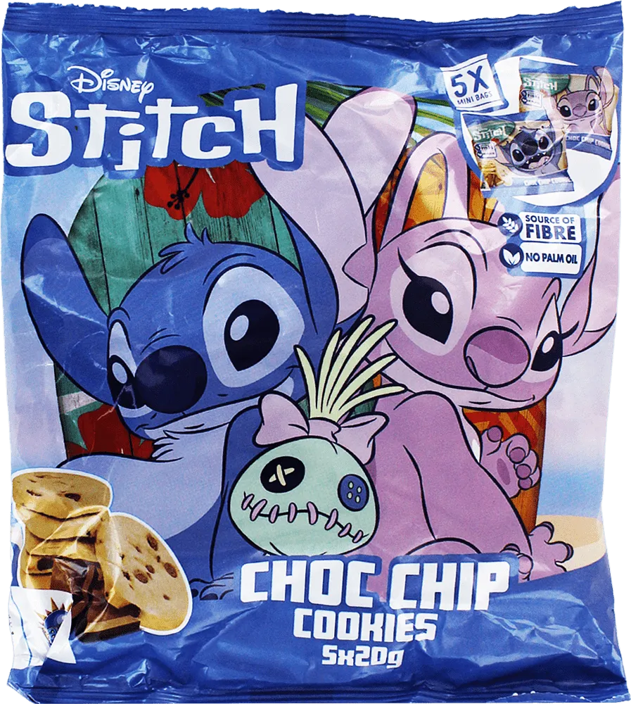 Cookies with chocolate chips "Disney Stitch" 5x20g