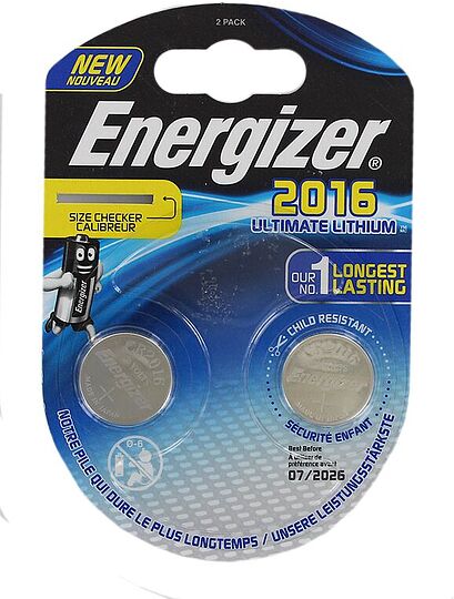 Լիթումային մարտկոց «Energizer CR2016» 2հատ