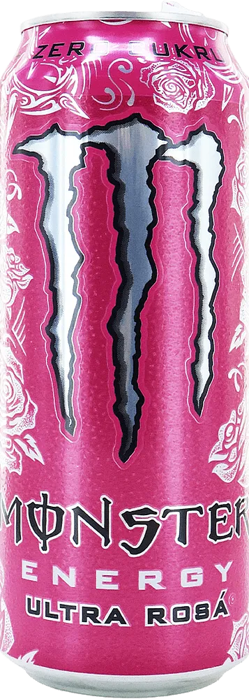 Էներգետիկ գազավորված ըմպելիք ելակի «Monster Energy Zero Ultra Rosa» 500մլ
