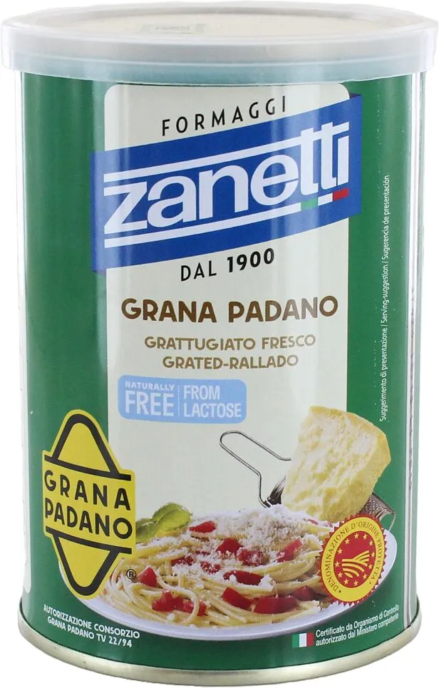 Hard grated cheese "Zanetti Padano" 160g
