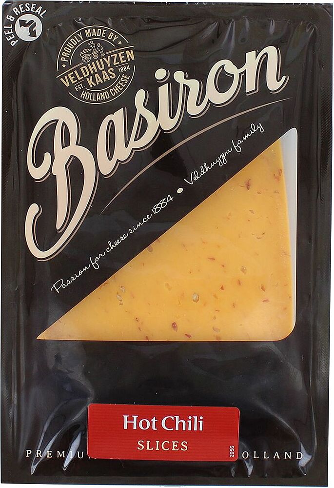 Sliced gouda cheese "Veldhuyzen Basiron Chilli" 150g